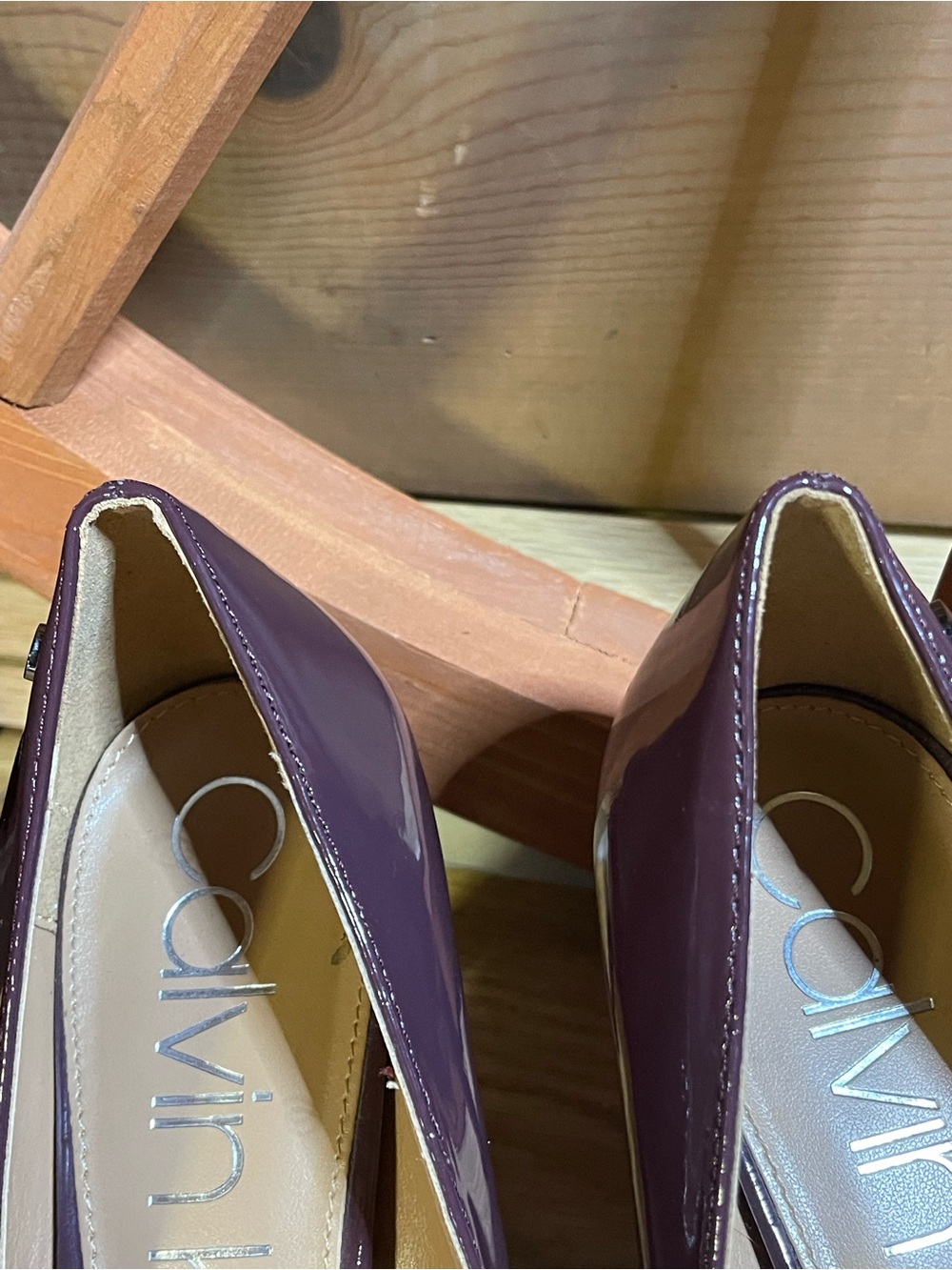Clavin Klein “Nilly” Sharp Pointed Toe Pumps /Plum / Sz 10 / 3.5” Stiletto Heel - Picture 15 of 15